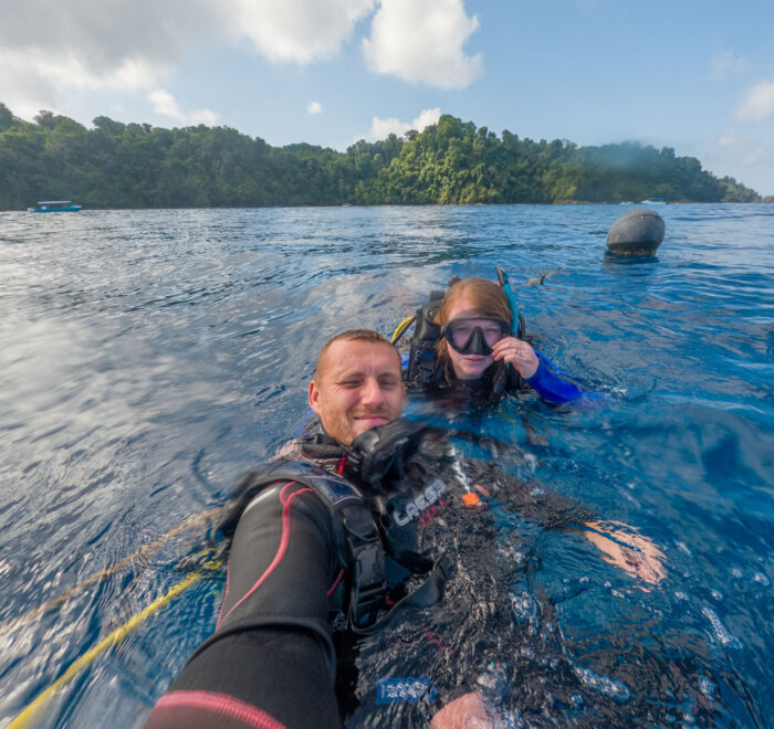 Scuba diving at Isla del Cano in Costa Rica